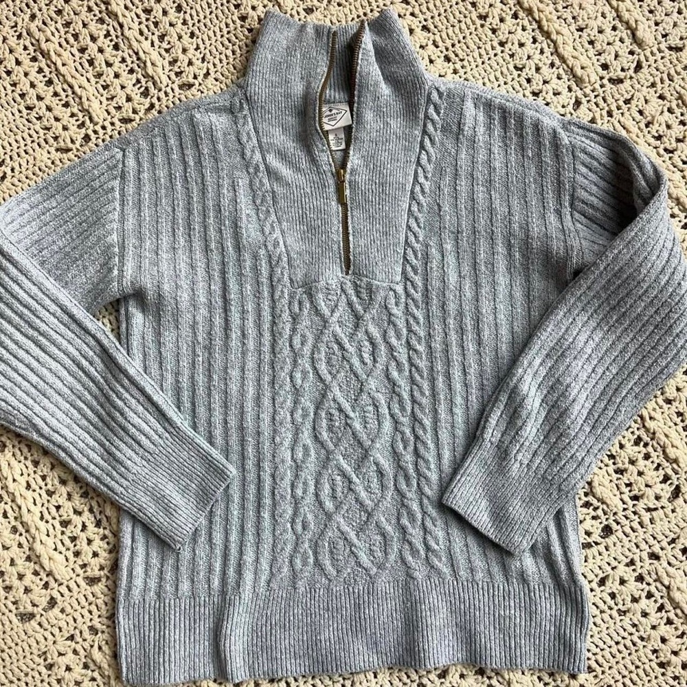 St. John's Bay Gray Cable Knit Cardigan